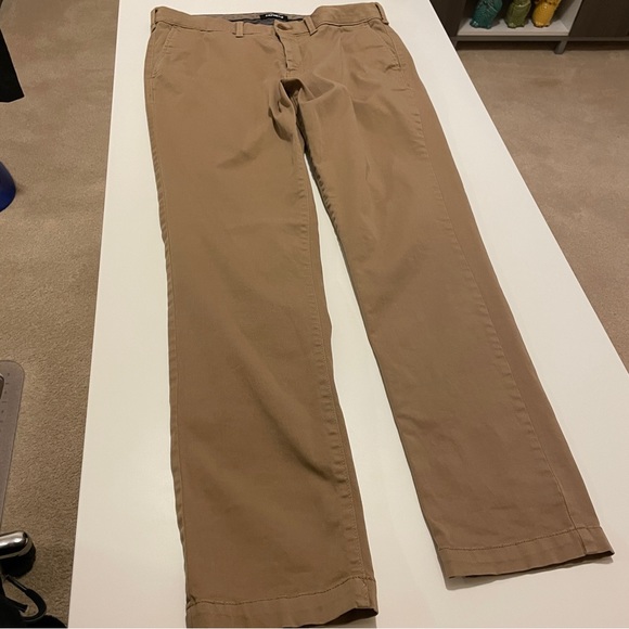 Men’s Express Khaki stretch skinny chinos Size 32x32 - Picture 6 of 8
